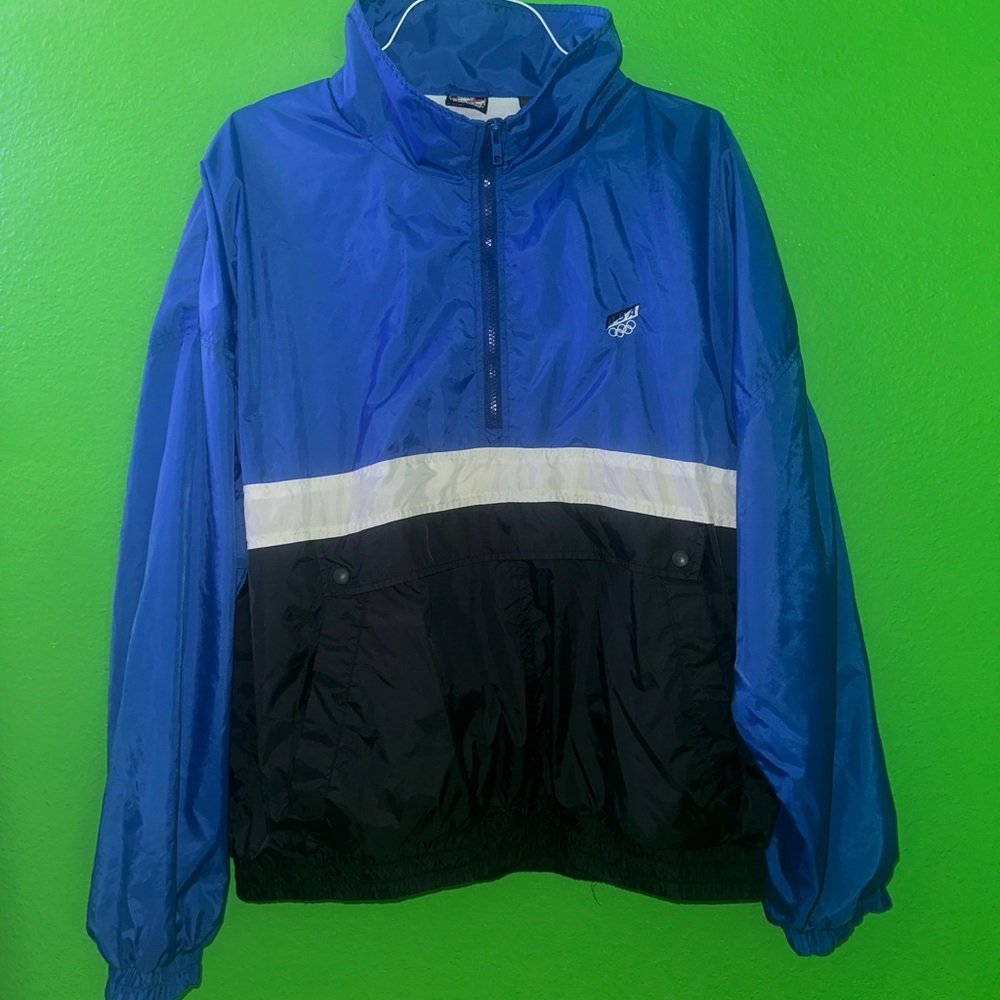 Vintage hoodies Olympics wind breaker